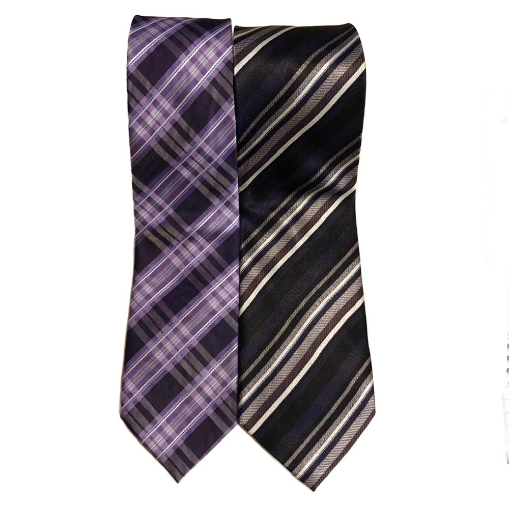 Colours‎ Alexander Julian Ties Bundle of 2 Polyester Silk Neckties LOT